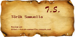 Török Samuella névjegykártya